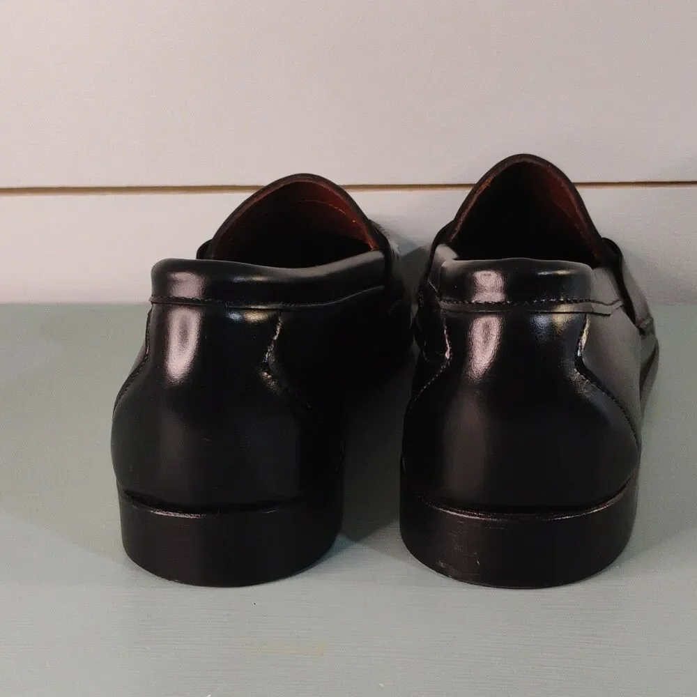 Allen Edmonds Men's Black Leather Penny Slip-On Dress Loafer Almond Toe 11.5B